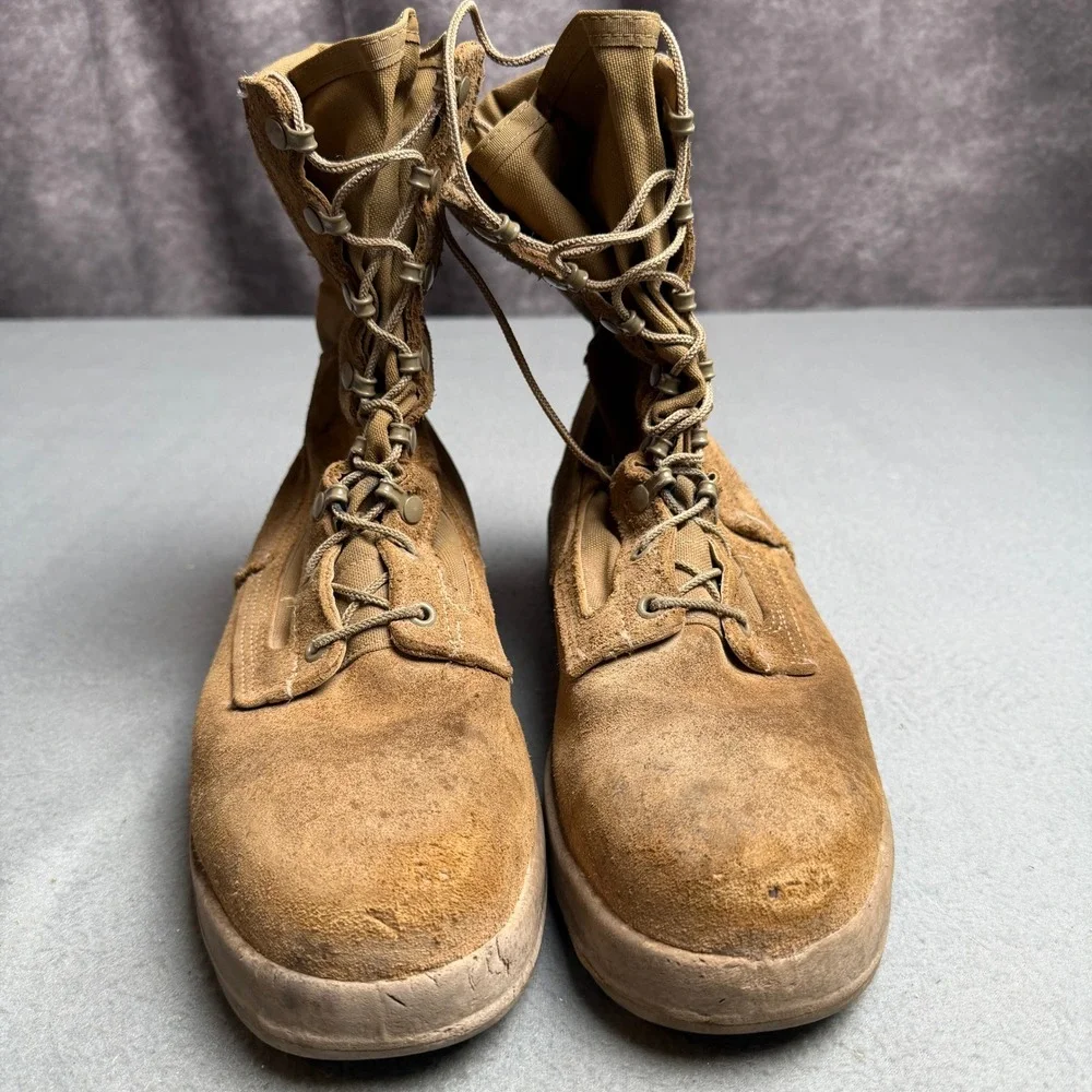 Belleville C300 ST Steel Toe Flight Boots Coyote Brown Mens 11W USA Made Vibram